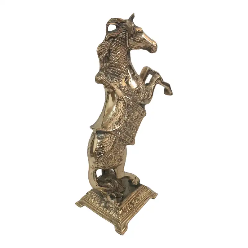 مجسمه برنجی مدل اسب جنگی کد H-2043