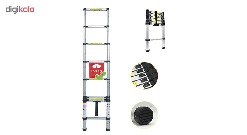 نردبان تلسکوپی 10 پله کاواچی مدل AL248