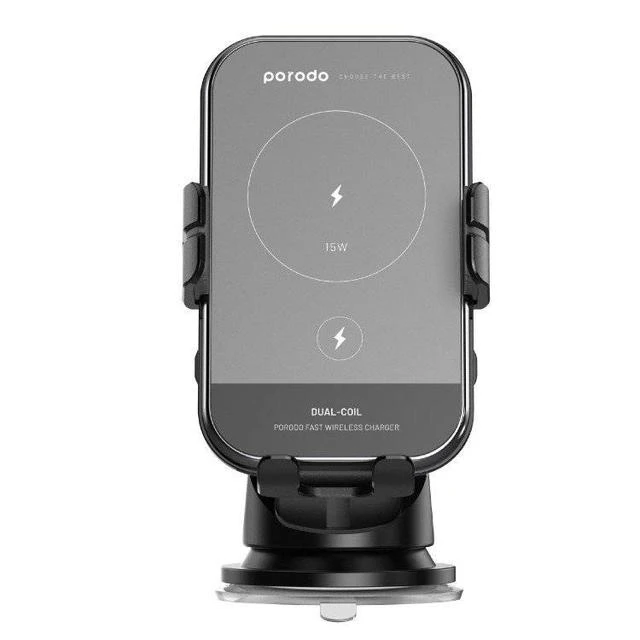 پایه نگهدارنده و شارژر بی سیم گوشی موبایل پرودو مدل PD-WCM15W-BK