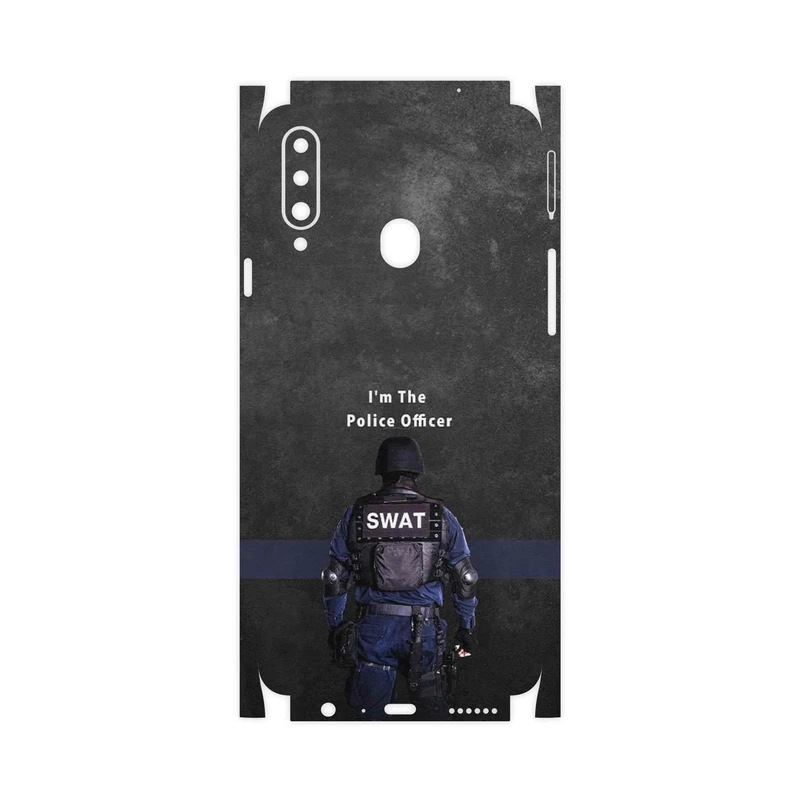 برچسب پوششی ماهوت مدل Police Officer-FullSkin مناسب برای گوشی موبایل سامسونگ Galaxy A20s