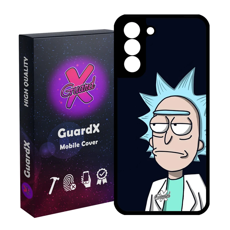 کاور گارد ایکس طرح Rick and Morty مدل Glass10030 مناسب برای گوشی موبایل سامسونگ Galaxy S21 FE