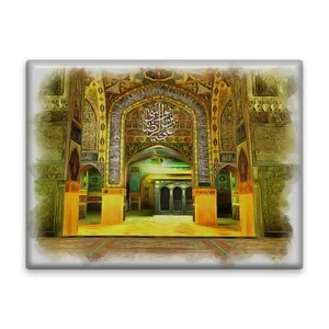 کاشی اطلس آبی طرح بارگاه علی بن موسی رضا  مدل T5058