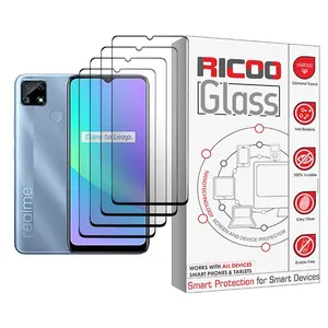 Ricoo Ricoo Glass MIX004 Screen Protector For Realme C25 Pack Of 4
