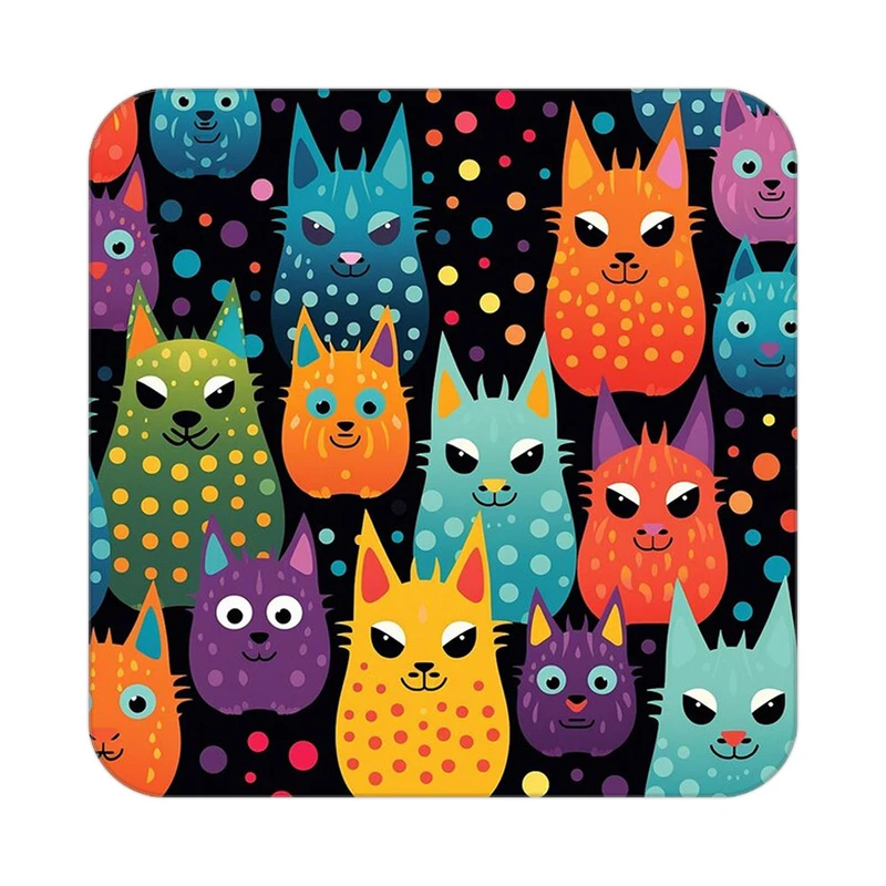 زیر لیوانی کاکتی طرح حیوانات رنگی مدل mp25702