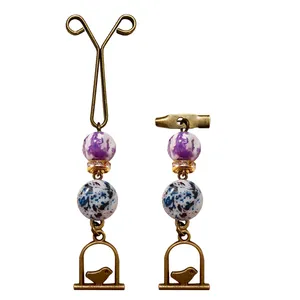 ست سنجاق سینه و گیره روسری طرح مرغ آمین کد PM428