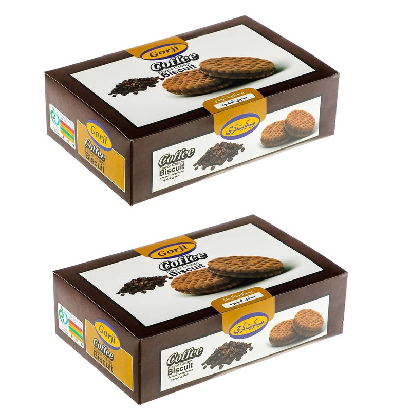 بیسکوییت کرمدار با طعم قهوه گرجی - 380 گرم بسته 2 عددی