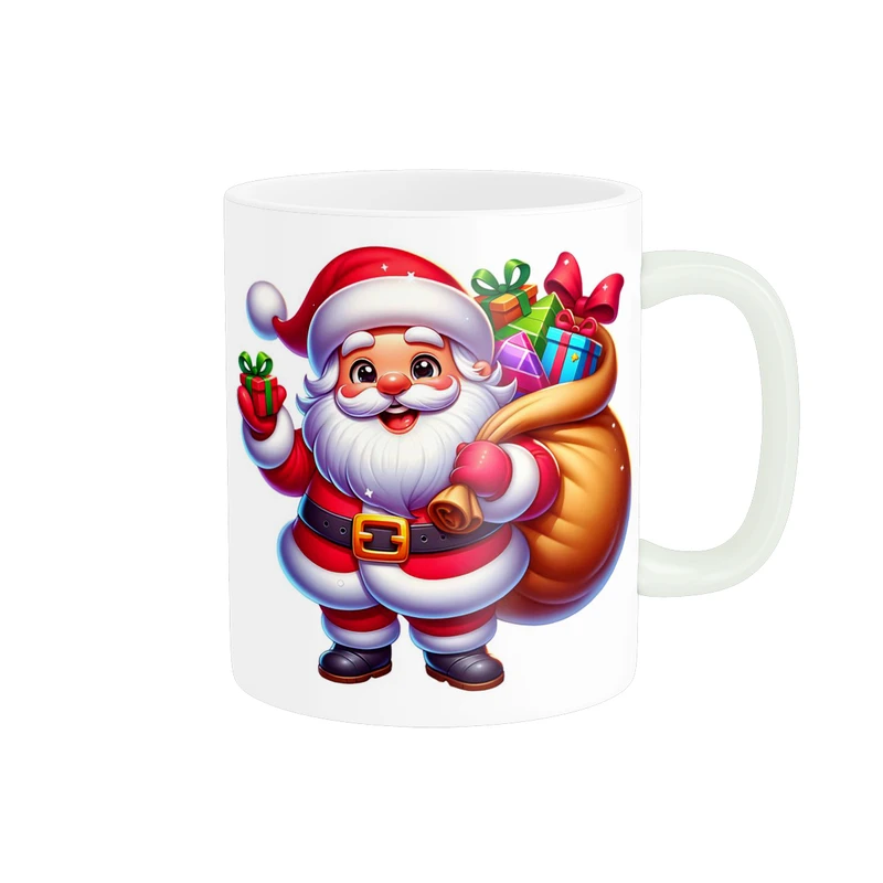 ماگ پاد آفرین مدل فانتزی طرح کریسمس بابانوئل کد p11680