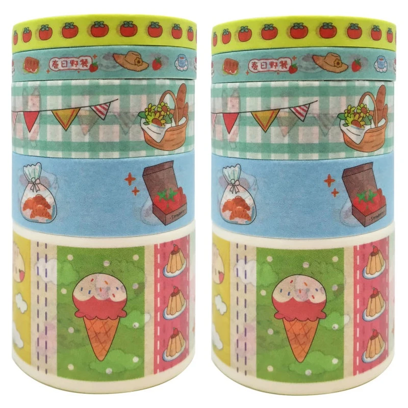 چسب مدل واشی بستنی مجموعه 10 عددی