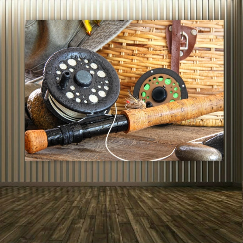 تابلو بوم طرح وسایل ماهیگیری کد PP2676