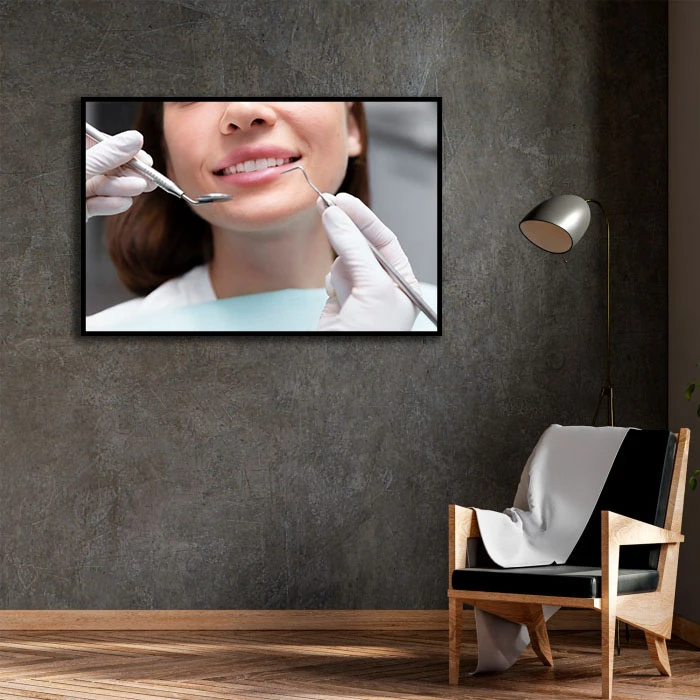 تابلو نوری بکلیت طرح دندانپزشکی مدل B-D2112 فریم مشکی