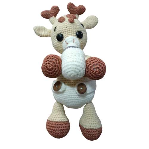 عروسک بافتنی طرح زرافه مدل zarafe1