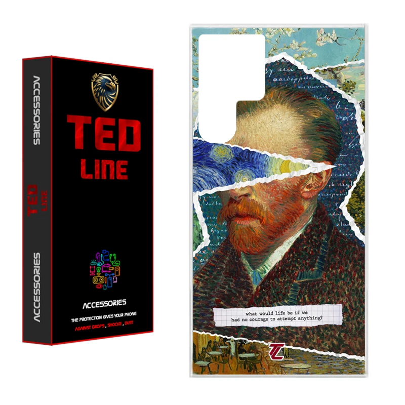 کاور تد لاین طرح ونگوگ کد 1115 مناسب برای گوشی موبایل سامسونگ Galaxy S22 Ultra