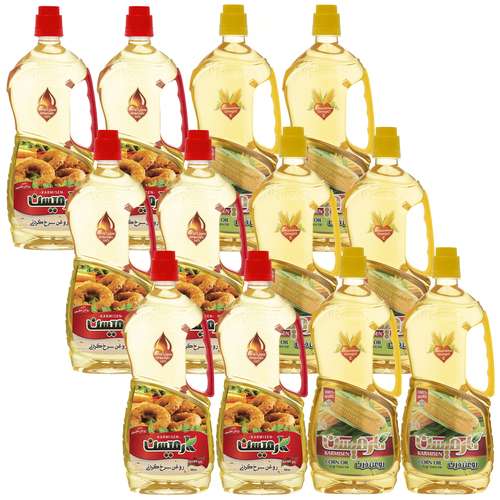 روغن مخصوص سرخ کردنی کنجد و روغن ذرت خالص کارمیسن - 920 میلی لیتر مجموعه 12 عددی