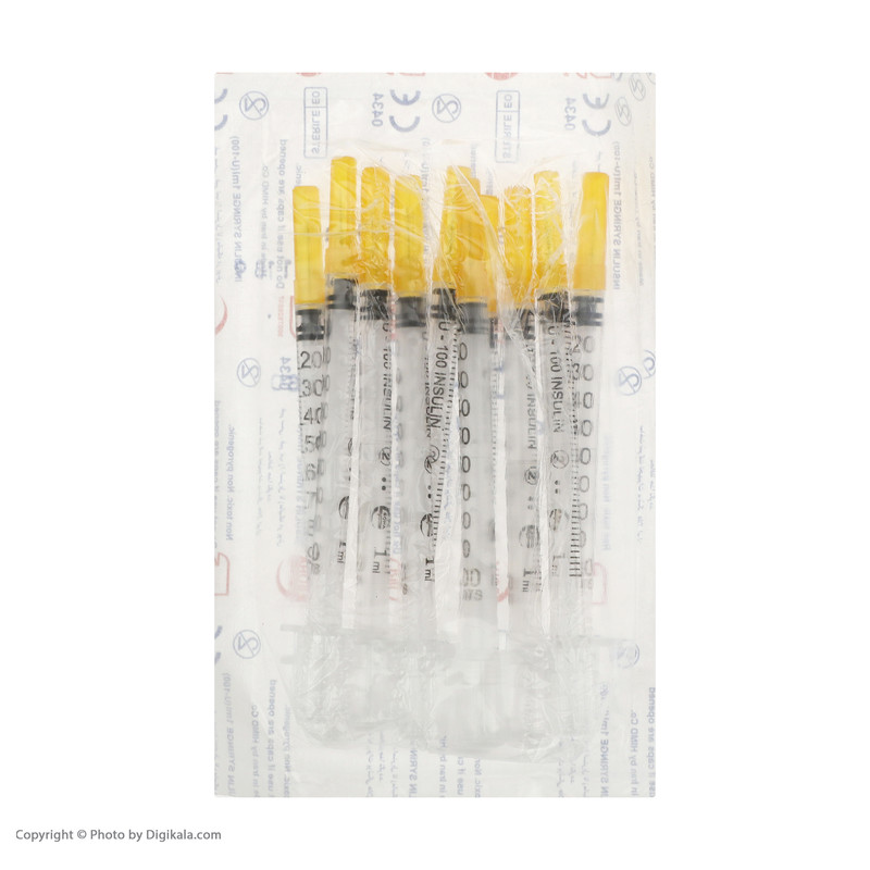 سرنگ 1 سی سی انسولین سها مدل 10M بسته 100 عددی