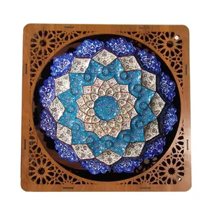 	بشقاب میناکاری مدل گل کد M 0110
