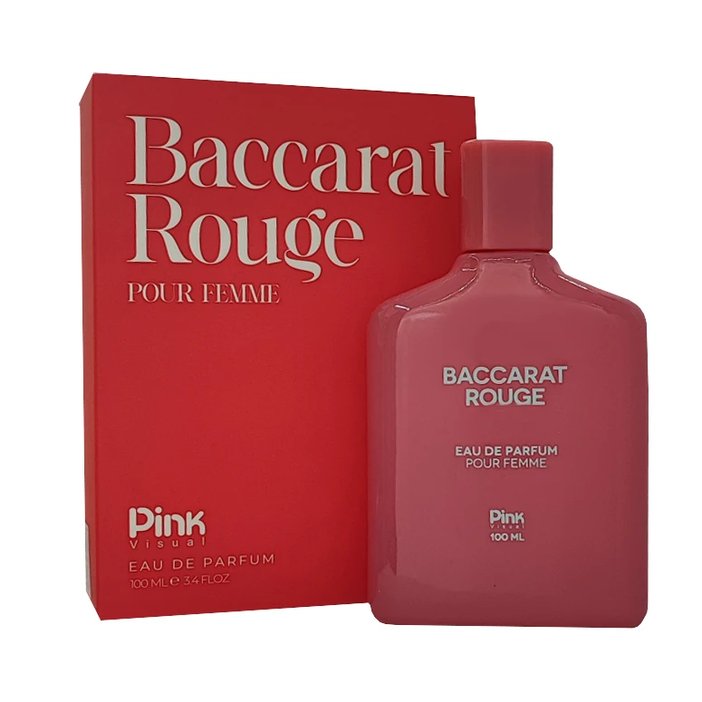 ادوپرفیوم زنانه پینک ویژوآل مدل Baccarat Rouge با رایحه گرم حجم 100 میلی‌لیتر