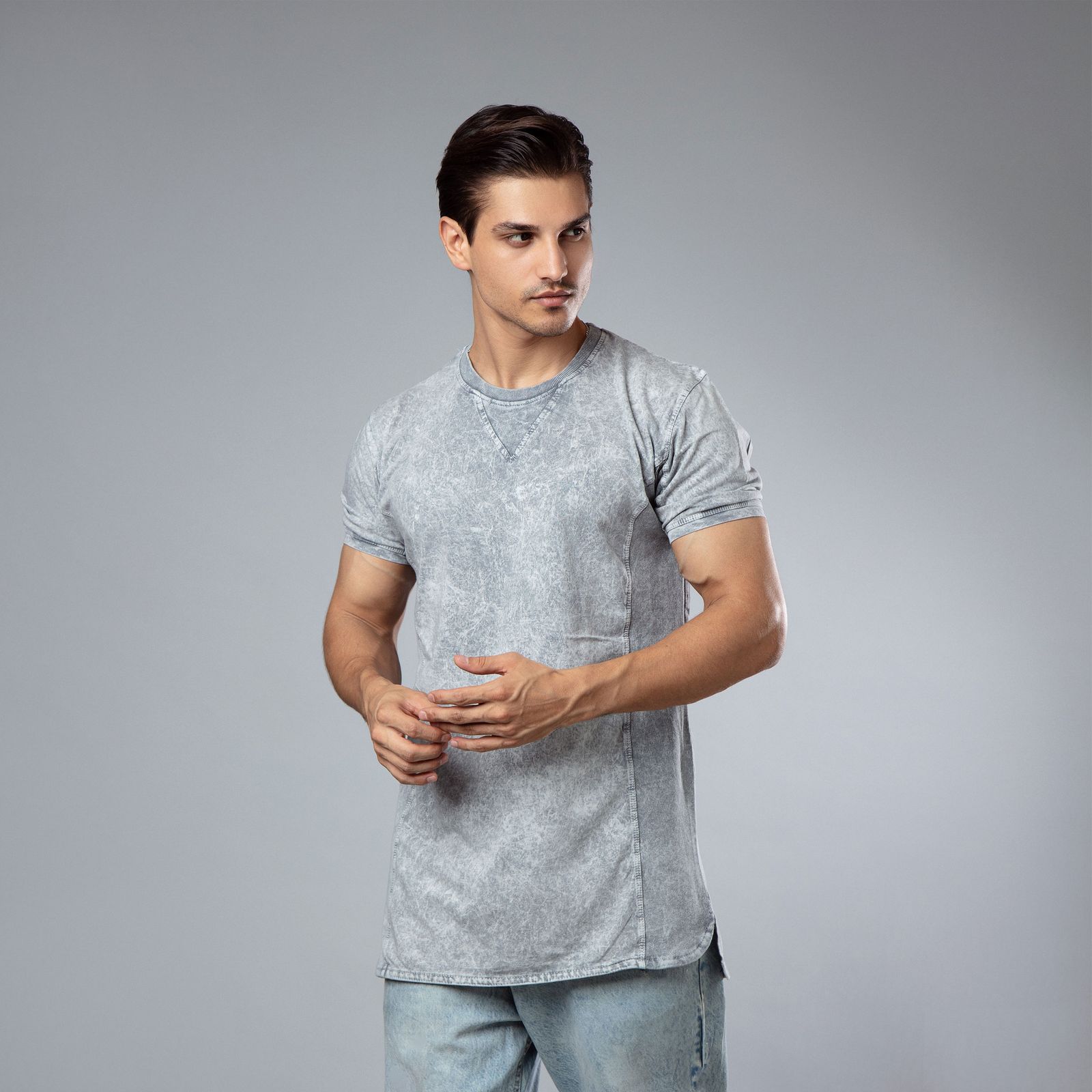 تی شرت لانگ آستین کوتاه مردانه باینت مدل 555-2 -  - 1