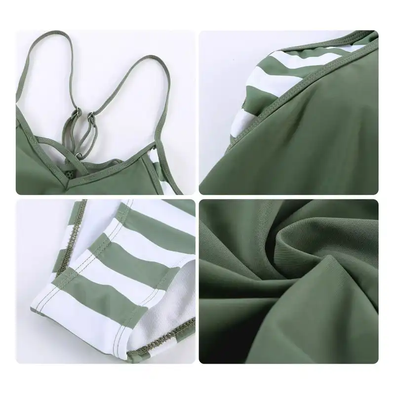 مایو زنانه مدل راه راه 123