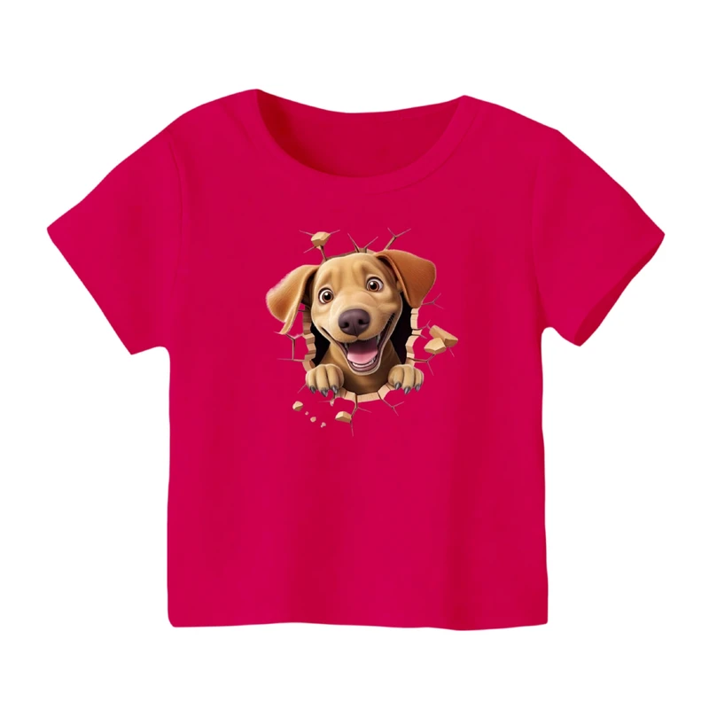 تی شرت آستین کوتاه بچگانه مدل سگ کد ۲