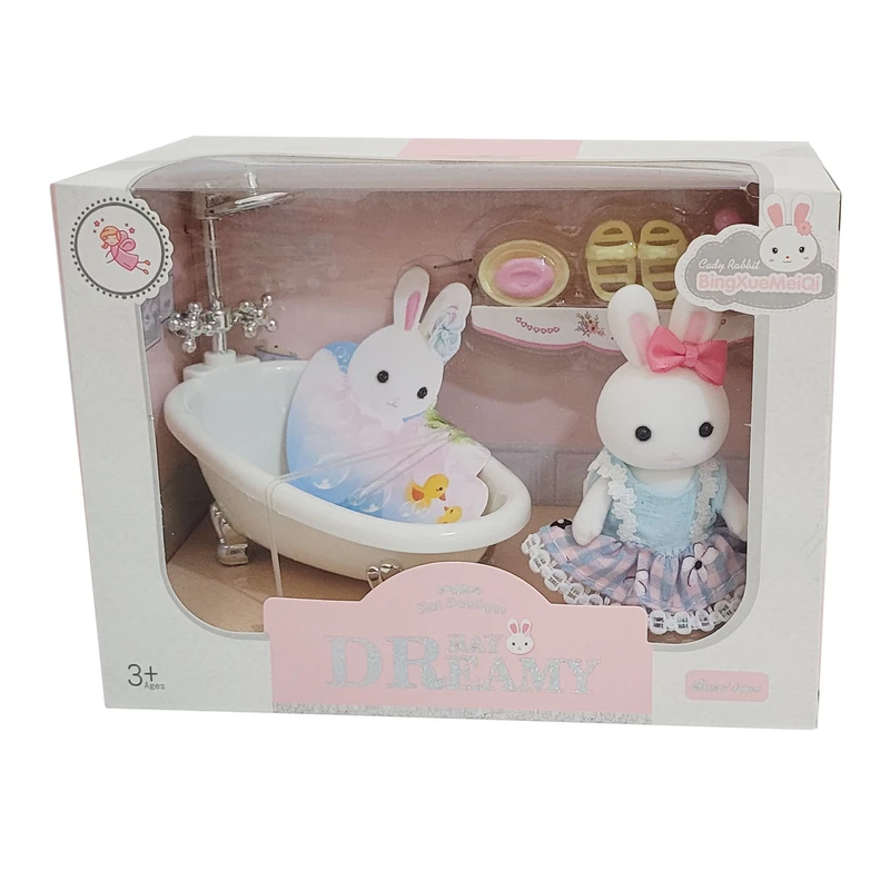 اسباب بازی طرح لوازم خانه مدل خرگوش و وان حمام کد 7
