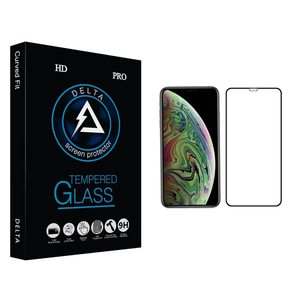 محافظ صفحه نمایش دلتا مدل HD مناسب برای گوشی موبایل اپل iPhone XS