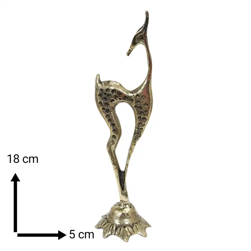 دکوری برنجی مدل غزال یک طرفه مجموعه 2 عددی