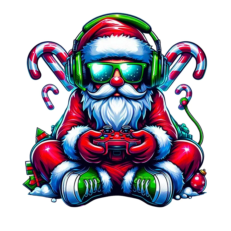 استیکر پارچه و لباس پاد آفرین مدل کریسمس کد S3214