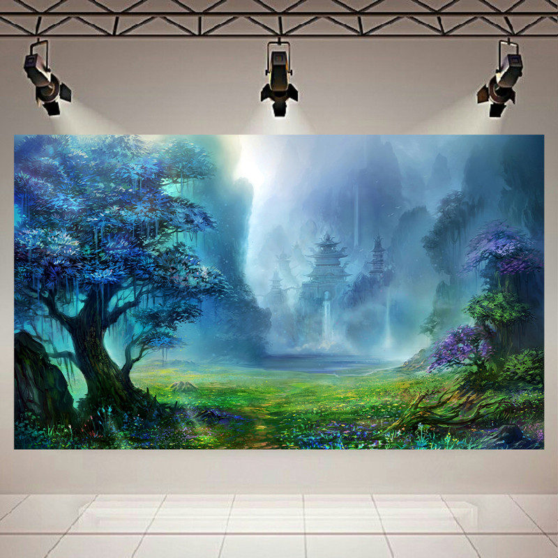 پوستر پارچه ای طرح طبیعت مدل جنگل فانتزی کد ARY41