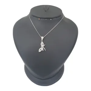 گردنبند نقره زنانه ترمه ۱ مدل شاپرک کد smed 1175