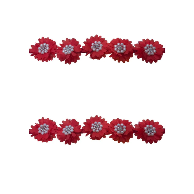 گل رز تزئینی مدل مرواریدی کدRr بسته 10عددی