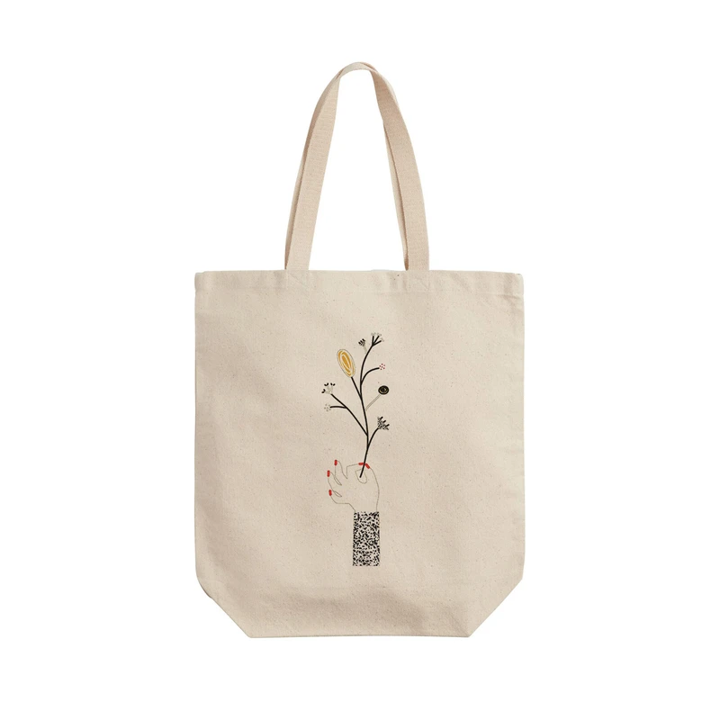 ساک خرید ترمه طراحان ایده مدل بوته ی گل کد cfp1360 - L