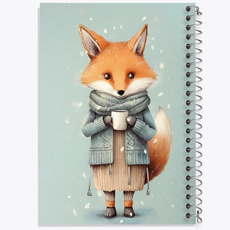 دفتر مشق 50 برگ خندالو طرح روباه بامزه کد F7312