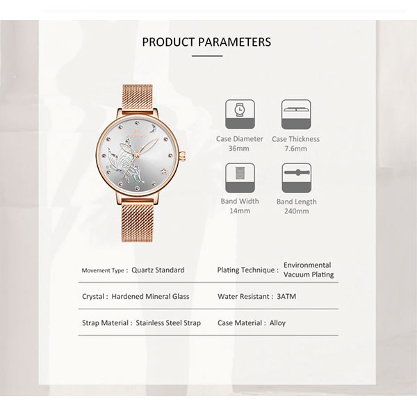 ساعت مچی عقربه ای زنانه نیوی فورس مدل NF5011 RGW