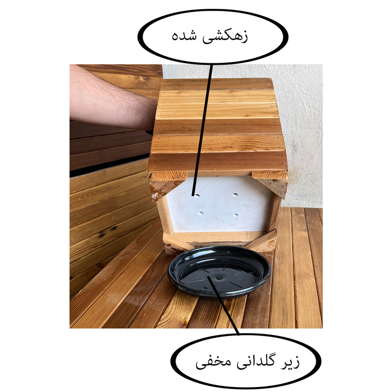 گلدان مدل چوبی کد 2222r6