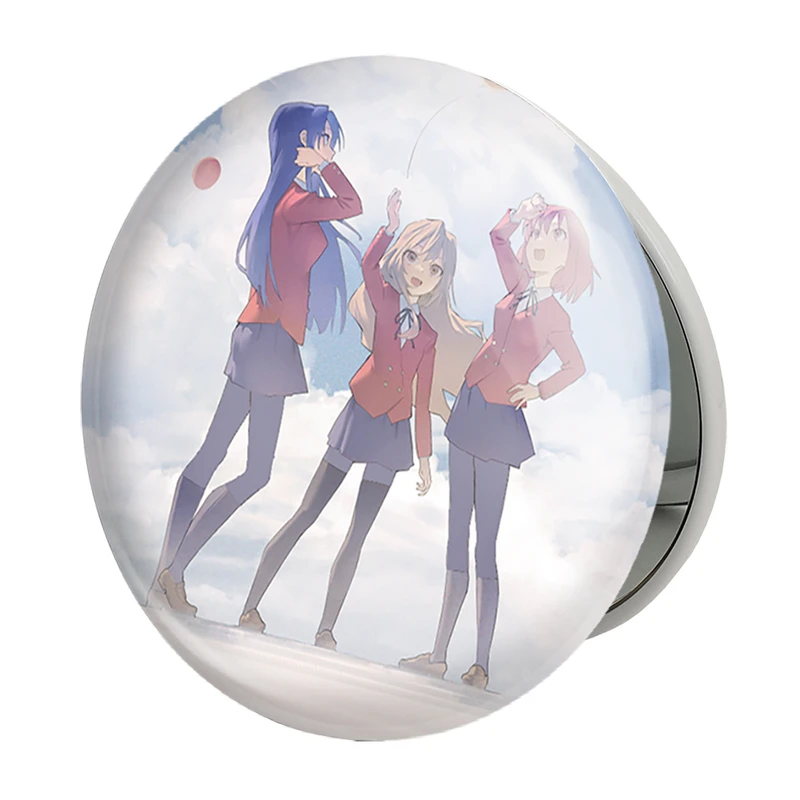 آینه جیبی خندالو طرح تایگا، مینوری و آمی انیمه تورادورا مدل تاشو کد 32487