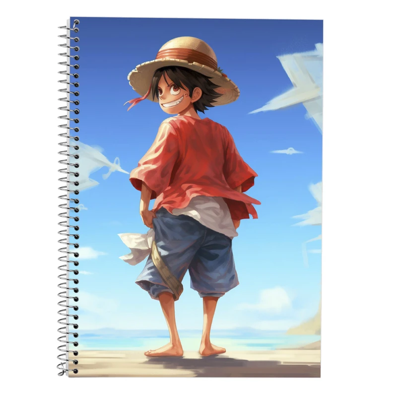 دفتر زبان 50 برگ مدوپد مدل دوخط طرح وان پیس One Piece کد DF11478