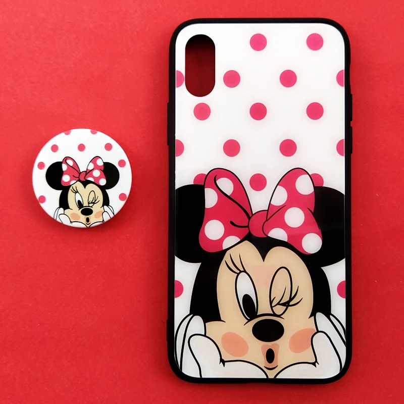 کاور مدل مینی ماوس کد 03 مناسب برای گوشی موبایل اپل Iphone X/XS به همراه پایه نگهدارنده