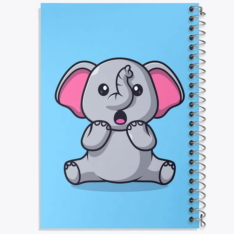 دفتر مشق 50 برگ خندالو مدل حیوانات بامزه فیل کد 29720