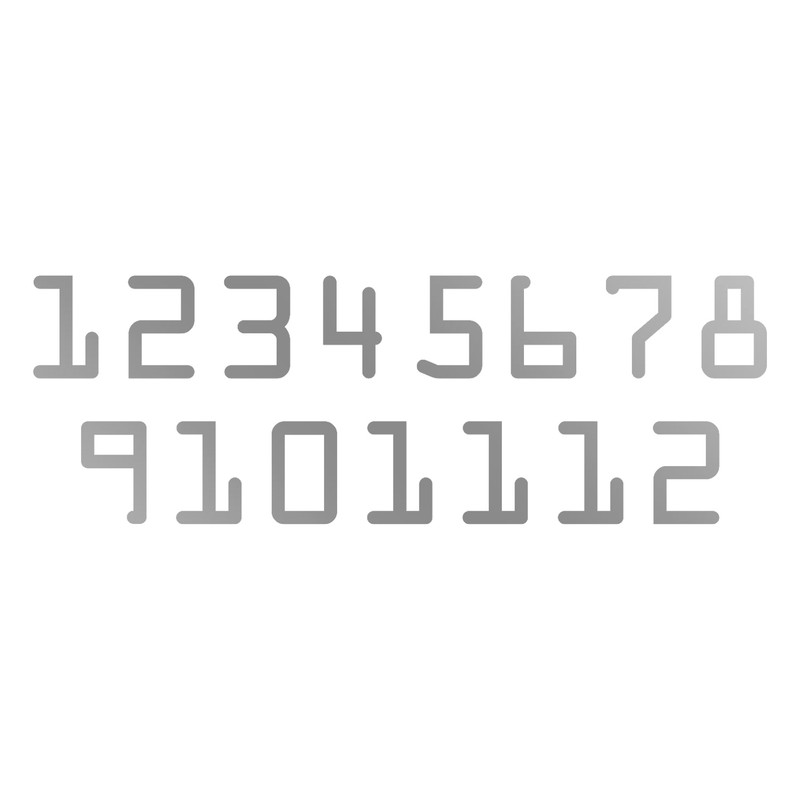 اعداد ساعت دیواری مدل 8cm کد C45-3 مجموعه 15 عددی