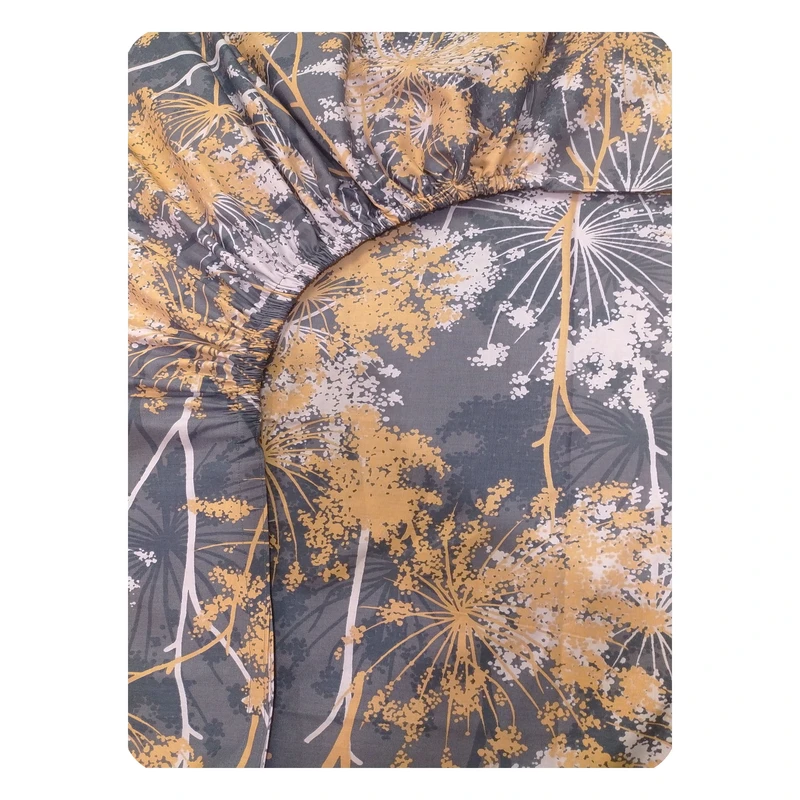 ملحفه کتان نخ رزین تاژ مدل هرمس کد M103-1 دو نفره سایز 200x140 سانتی‌متر