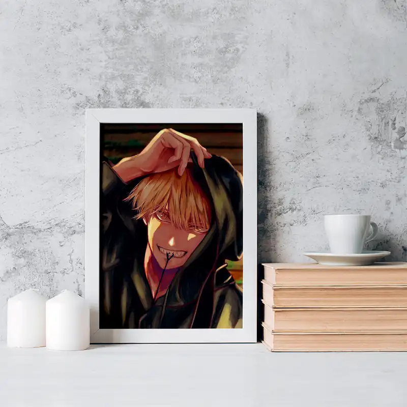 تابلو خندالو مدل دنجی انیمه مرد اره ای کد 17866