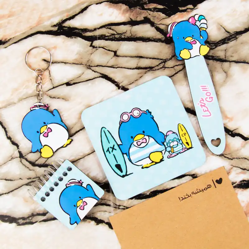 بسته لوازم تحریر مدل جوجه فانتزی کد g0lsa01 مجموعه 4 عددی