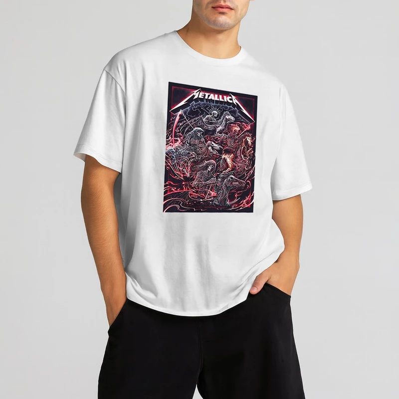 تی شرت آستین کوتاه مردانه مدل لش متالیکا z117