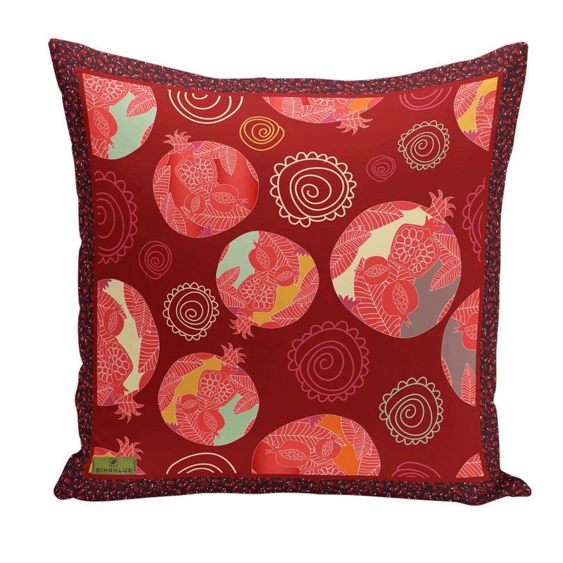 کاور کوسن ریحانلوکس مدل انار فانتزی RH128 سایز 43x43 سانتی متر
