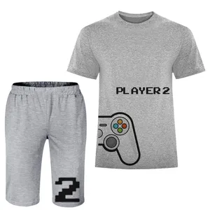 ست تی شرت و شلوارک مردانه مدل دسته بازی A83