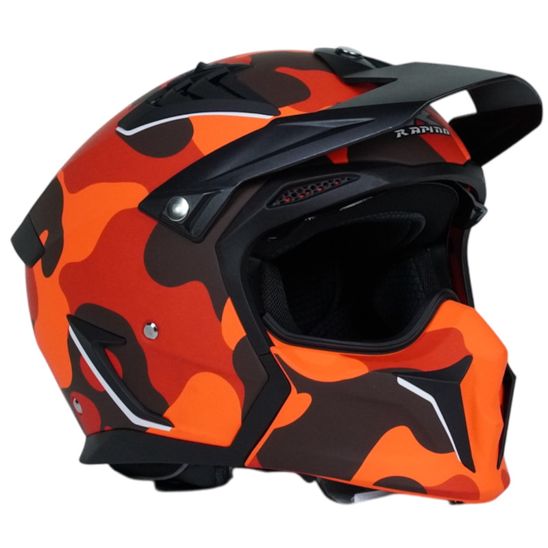 کلاه کاسکت فک جداشونده راپیدو مدل 890+ rd camo