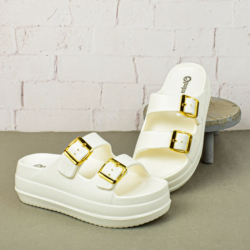 عکس شماره 26 : دمپایی زنانه پاپا مدل نقره کد 1662-cr