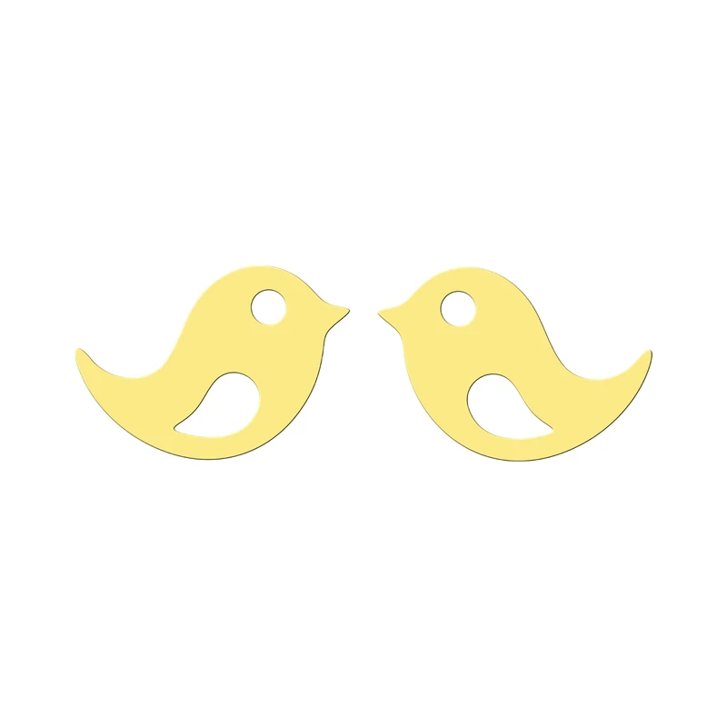 گوشواره طلا 18 عیار زنانه کرابو طرح پرنده مدل Kr5292