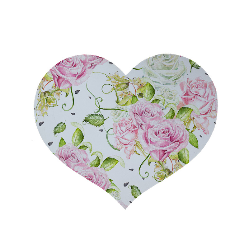 پادری مدل قلب طرح گل کد 5936 سایز 90x90 سانتی متر 