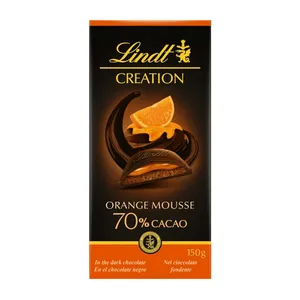 شکلات تلخ لیندور هفتاد با مغز پرتقالی لینت - 150 گرم